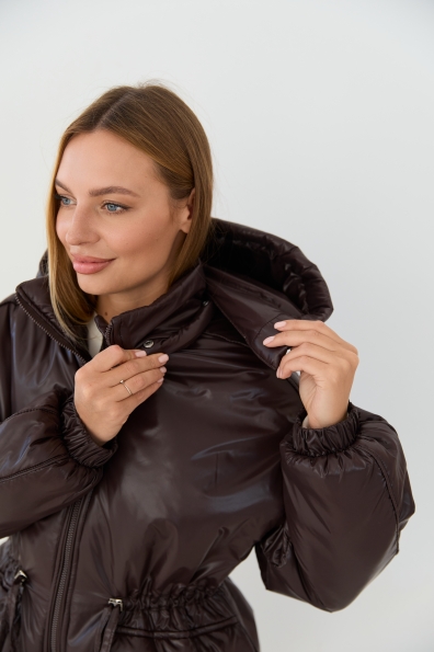 Куртка Бренд 65 Плащівка Плащевка Full Dull 16708 Цвет: Шоколад