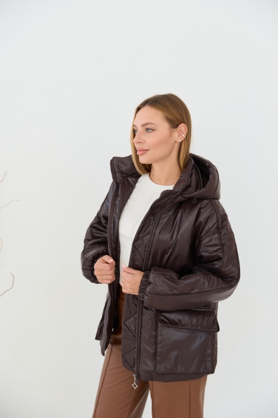 Куртка Бренд 65 Плащівка Плащевка Full Dull 16708 Цвет: Шоколад