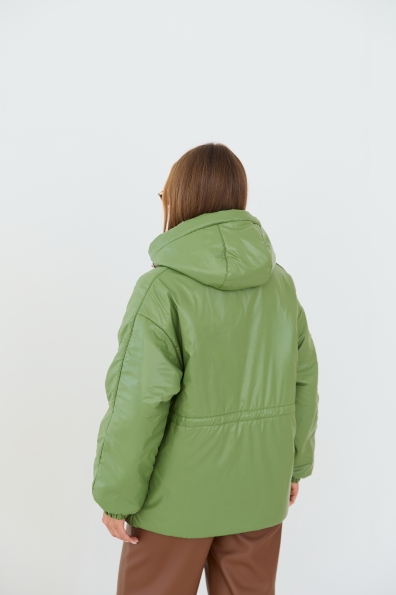 Куртка Бренд 65 Плащівка Плащевка Full Dull 16708 Цвет: Яблуко