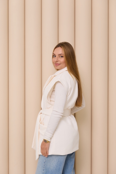 Куртка-жилет Форбс плащівка Ammy 16742 Цвет: Молоко