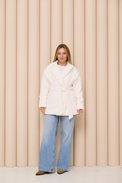 Куртка-жилет Форбс плащівка Ammy 16742 Цвет: Молоко