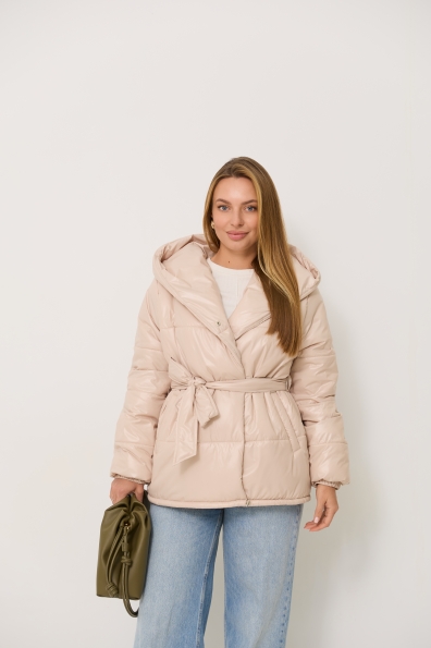 Куртка Бумер Плащівка Full Dull 16748 Цвет: світло бежевий