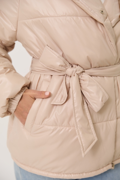 Куртка Бумер Плащівка Full Dull 16748 Цвет: світло бежевий