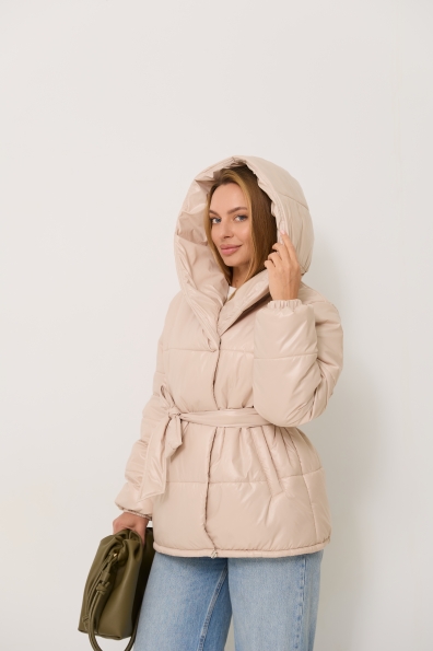 Куртка Бумер Плащівка Full Dull 16748 Цвет: світло бежевий
