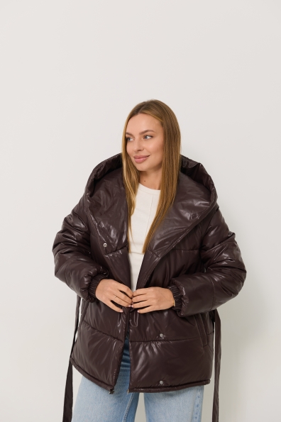 Куртка Бумер Плащівка Full Dull 16748 Цвет: Шоколад