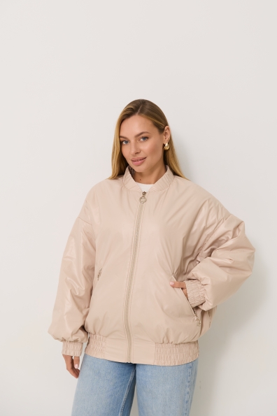 Куртка Барселона плащівка Full Dull 16758 Цвет: світло бежевий