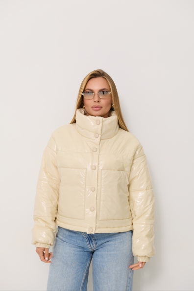 Куртка Шифр Плащівка Монклер 16756 Цвет: світло бежевий