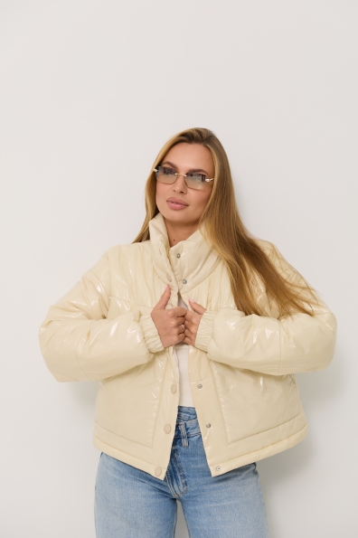 Куртка Шифр Плащівка Монклер 16756 Цвет: світло бежевий