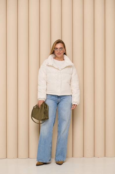 Куртка Шифр Плащівка Full Dull 16750 Цвет: Молоко