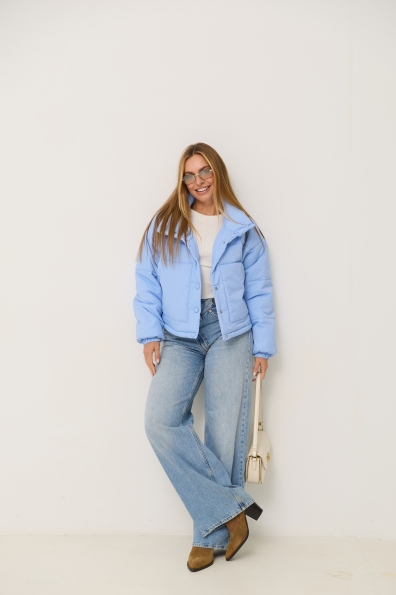 Куртка Шифр Плащівка Full Dull 16750 Цвет: Блакитний