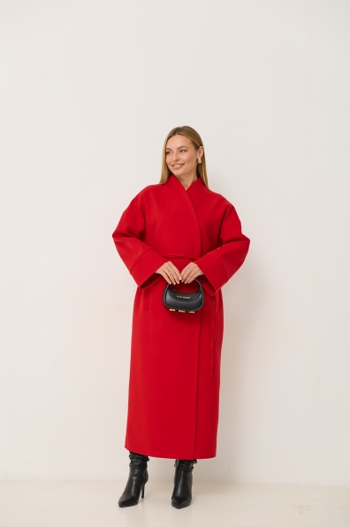 Пальто Мікадо 125 Кашемір Турецький 16630 Цвет: Червоний 164510
