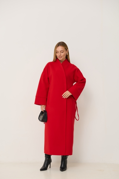 Пальто Мікадо 125 Кашемір Турецький 16630 Цвет: Червоний 164510