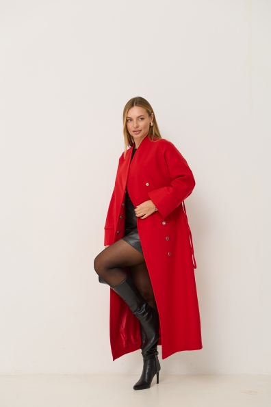 Пальто Мікадо 125 Кашемір Турецький 16630 Цвет: Червоний 164510