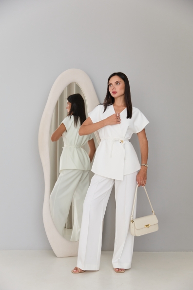 Костюм Стейл Костюмка креп стрейч 16659 Цвет: Молоко 1