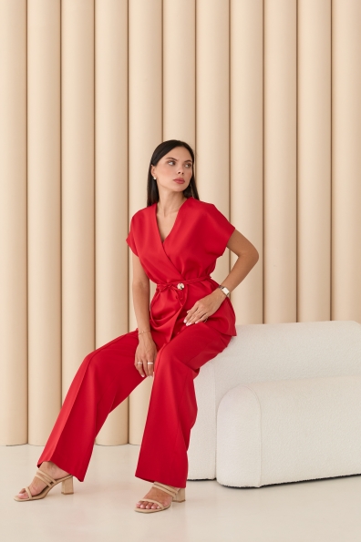 Костюм Стейл Костюмка креп стрейч 16659 Цвет: Червоний 17