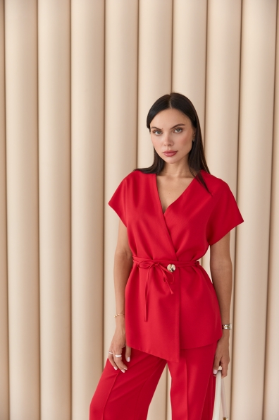 Костюм Стейл Костюмка креп стрейч 16659 Цвет: Червоний 17