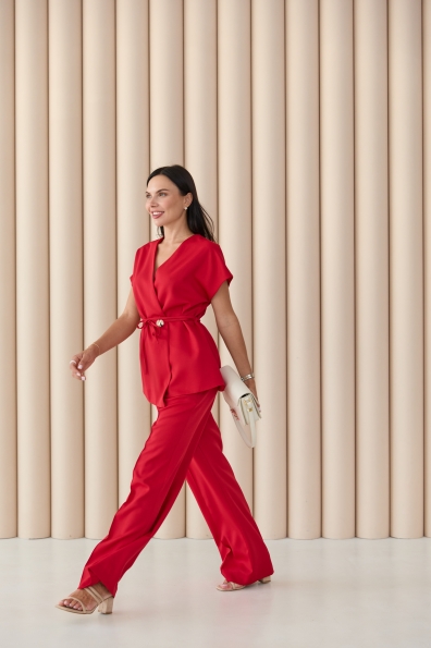 Костюм Стейл Костюмка креп стрейч 16659 Цвет: Червоний 17