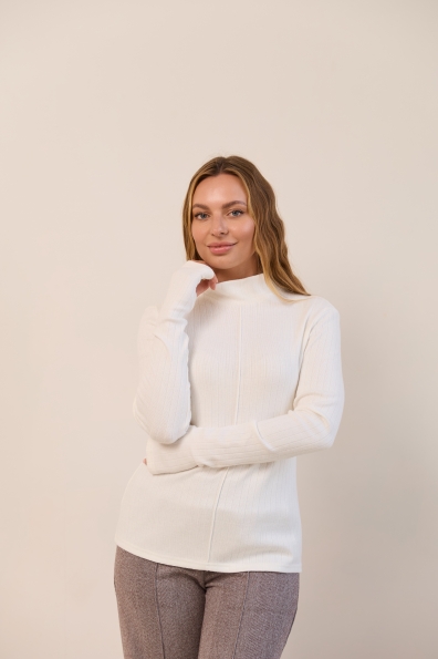 Купити Лонгслів "Аманда" Трикотаж Ангора смужка велика 16686 оптом і в роздріб