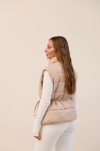 Жилет Бомонд 60 Плащівка Ammy 16724 Цвет: світло бежевий