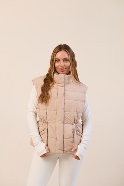 Жилет Бомонд 60 Плащівка Ammy 16724 Цвет: світло бежевий