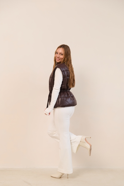 Жилет Бомонд 60 Плащівка  Full Dull 16726 Цвет: шоколад