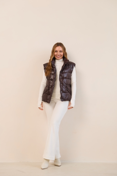 Жилет Бомонд 60 Плащівка  Full Dull 16726 Цвет: шоколад