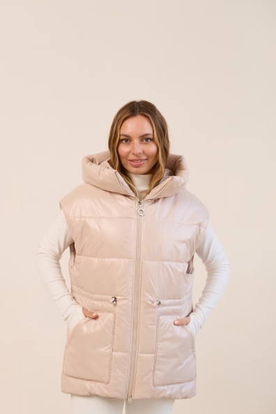 Жилет Спайс Плащівка Full Dull 16722 Цвет: світло бежевий