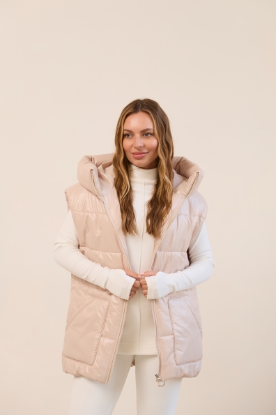 Жилет Спайс Плащівка Full Dull 16722 Цвет: світло бежевий