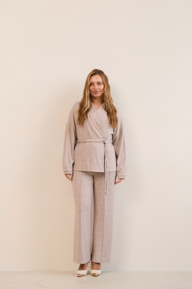 Купити Костюм "Мей" Трикотаж Ангора смужка велика 16784 оптом і в роздріб