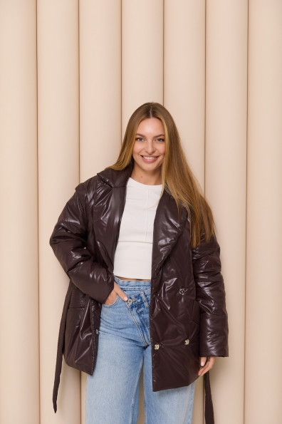 Куртка-жилет Форбс плащівка Full Dull 16744 Цвет: Шоколад