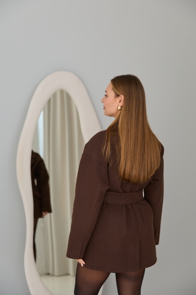 Пальто Лайф Кашемір Турецький 16617 Цвет: Шоколад 6099