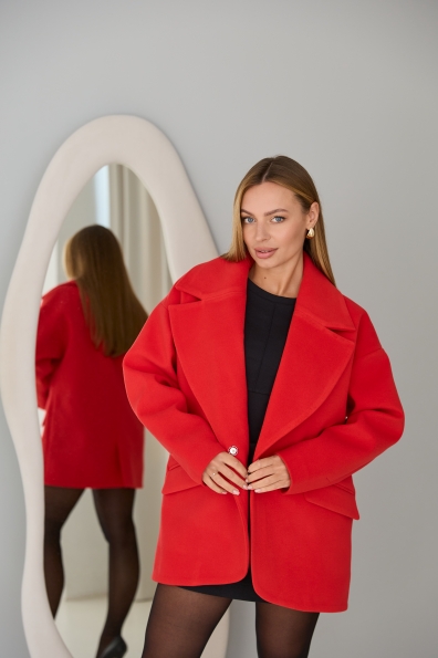 Пальто Лайф Кашемір Турецький 16617 Цвет: Червоний 164510