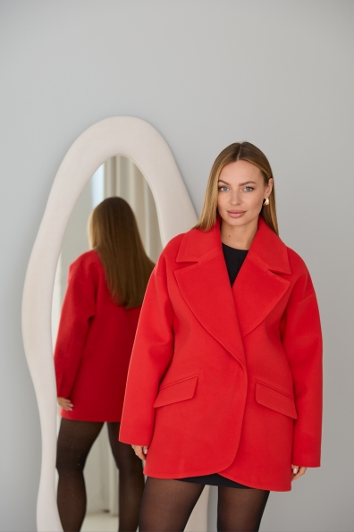 Пальто Лайф Кашемір Турецький 16617 Цвет: Червоний 164510