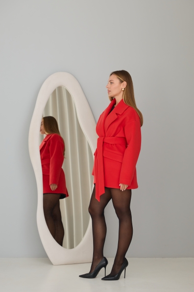 Пальто Лайф Кашемір Турецький 16617 Цвет: Червоний 164510