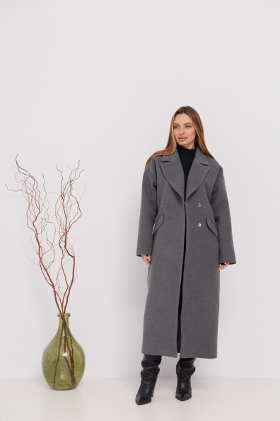 Пальто Париж 120 Кашемір Турецький 16787 Цвет: Сірий