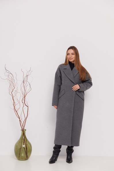 Пальто Париж 120 Кашемір Турецький 16787 Цвет: Сірий