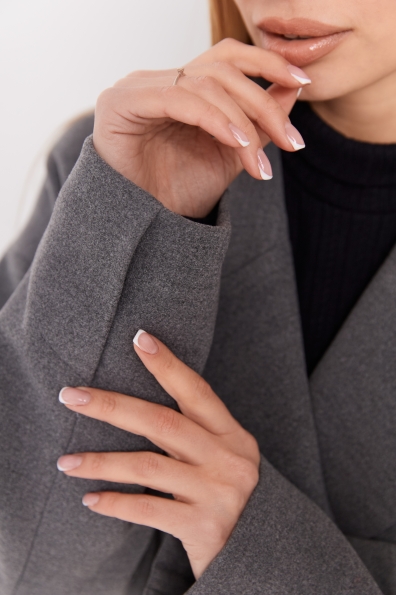 Пальто Париж 120 Кашемір Турецький 16787 Цвет: Сірий