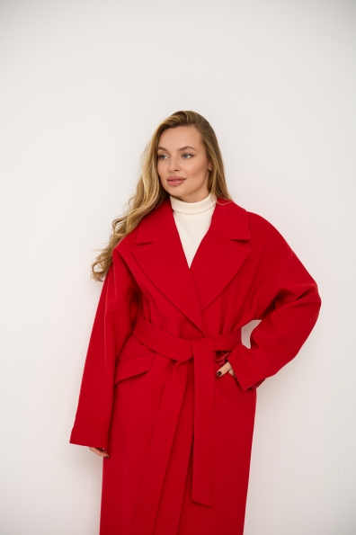 Пальто Париж 120 Кашемір Турецький 16787 Цвет: Червоний 164510