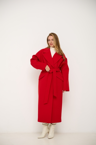Пальто Париж 120 Кашемір Турецький 16787 Цвет: Червоний 164510