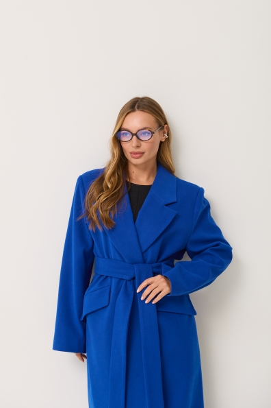 Пальто Джил 125 Кашемір Турецький д/м 16793 Цвет: Електрик 228393