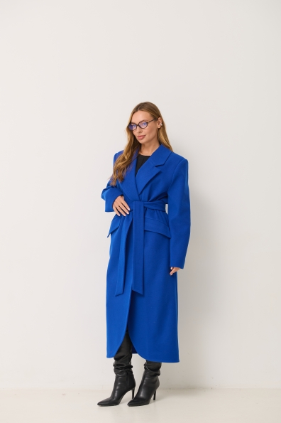 Пальто Джил 125 Кашемір Турецький д/м 16793 Цвет: Електрик 228393