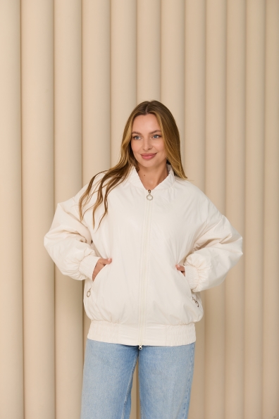 Куртка Барселона плащівка Full Dull 16758 Цвет: Молоко