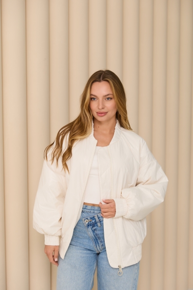 Куртка Барселона плащівка Full Dull 16758 Цвет: Молоко