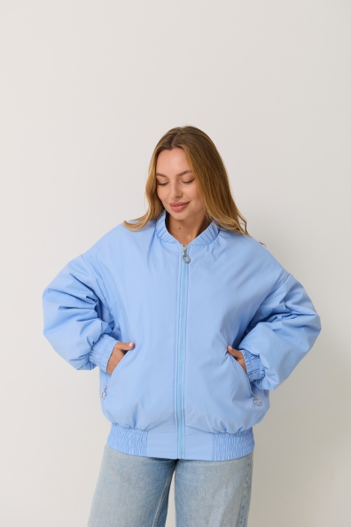 Куртка Барселона плащівка Full Dull 16758 Цвет: Блакитний