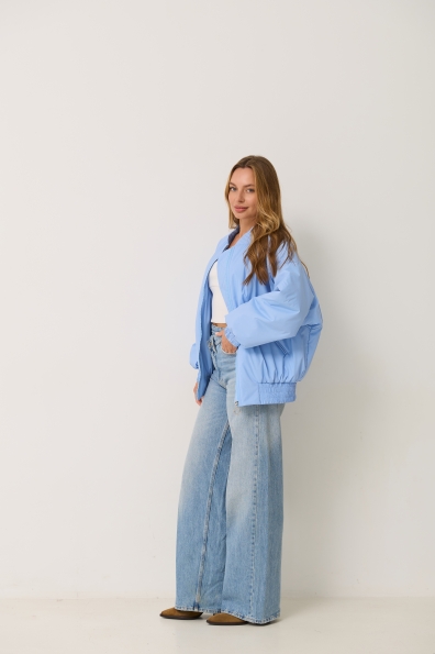 Куртка Барселона плащівка Full Dull 16758 Цвет: Блакитний