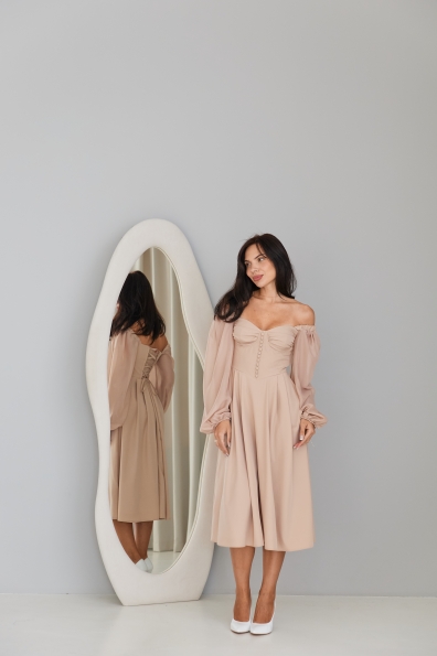 Сукня Сінді 16832 Цвет: Бежевий