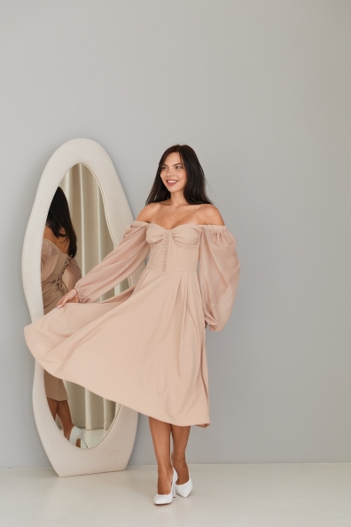 Сукня Сінді 16832 Цвет: Бежевий