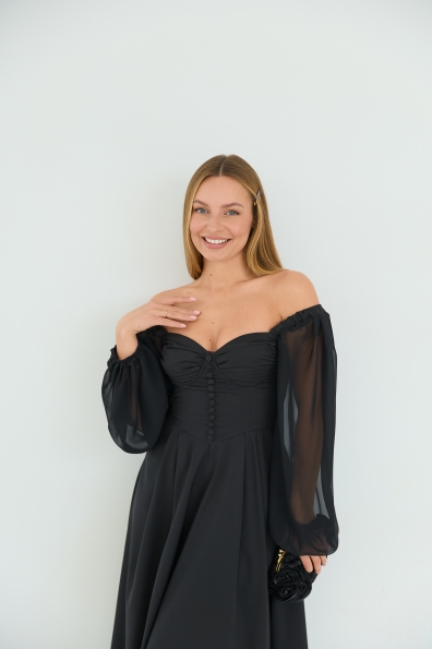 Сукня Сінді 16832 Цвет: Чорний