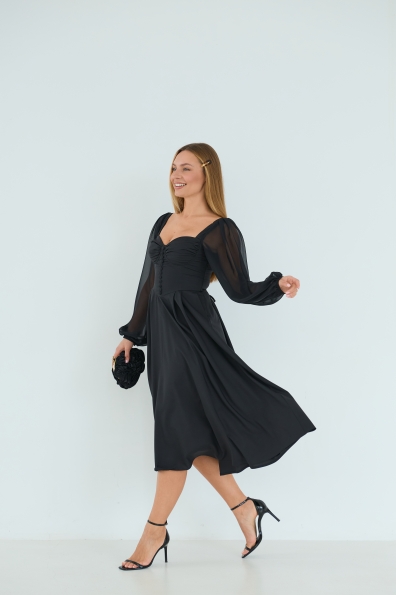 Сукня Сінді 16832 Цвет: Чорний