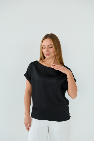 Блуза Тедді 16860 Цвет: Чорний